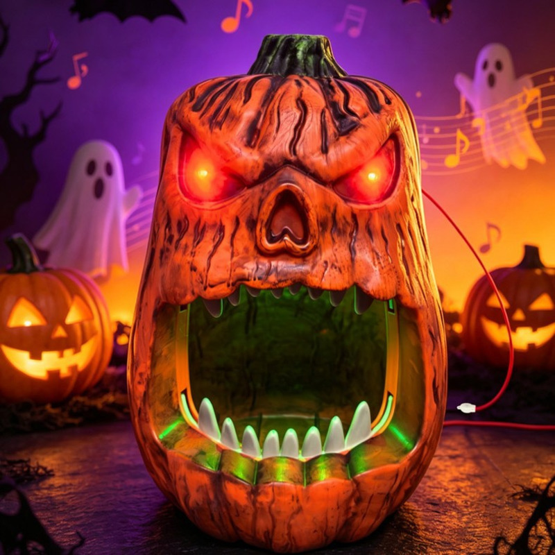 Pumpkin Lantern Halloween - Halloween LED Lighted Pumpkin Candy Bowl