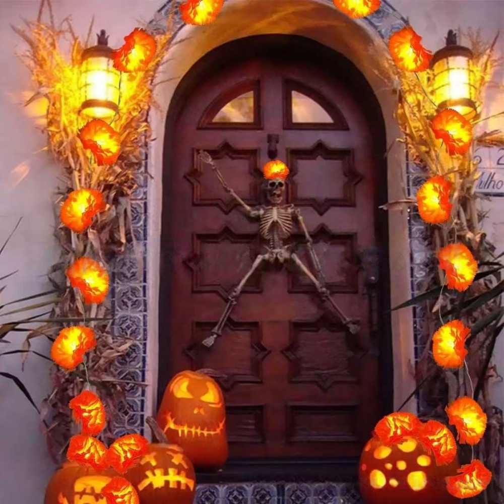 Marigold Flower LED String Lig - огляд і ціна Halloween Led String Lights Orange