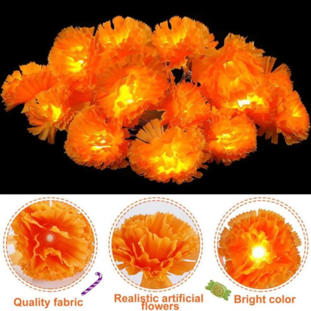 Mexican Style Halloween Marigo - огляд і ціна Halloween Led String Lights Orange
