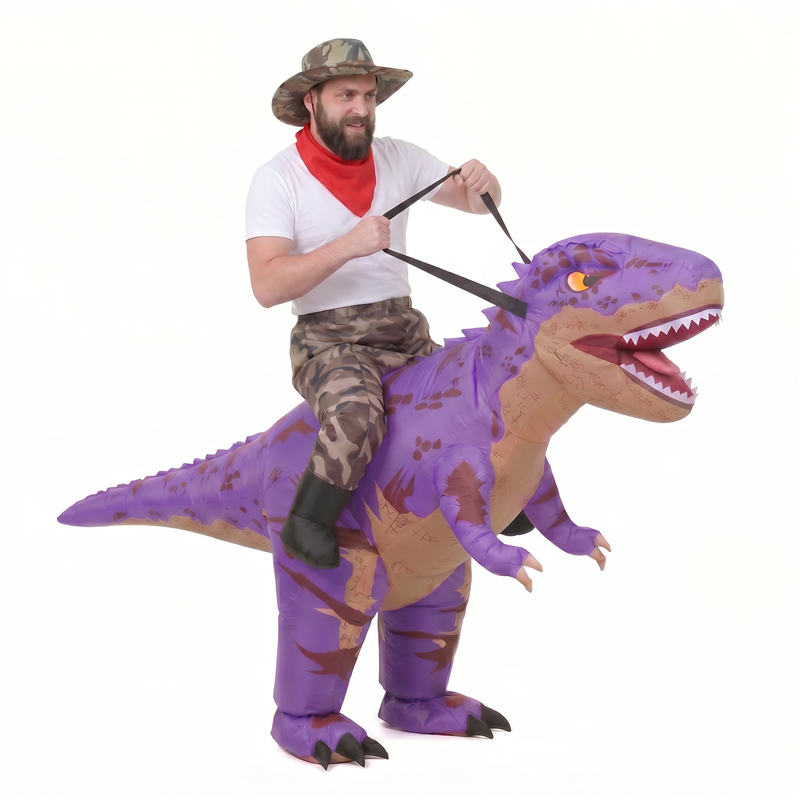 Funny Camo purple T-Rex Inflat - огляд і ціна Halloween Costume Adult