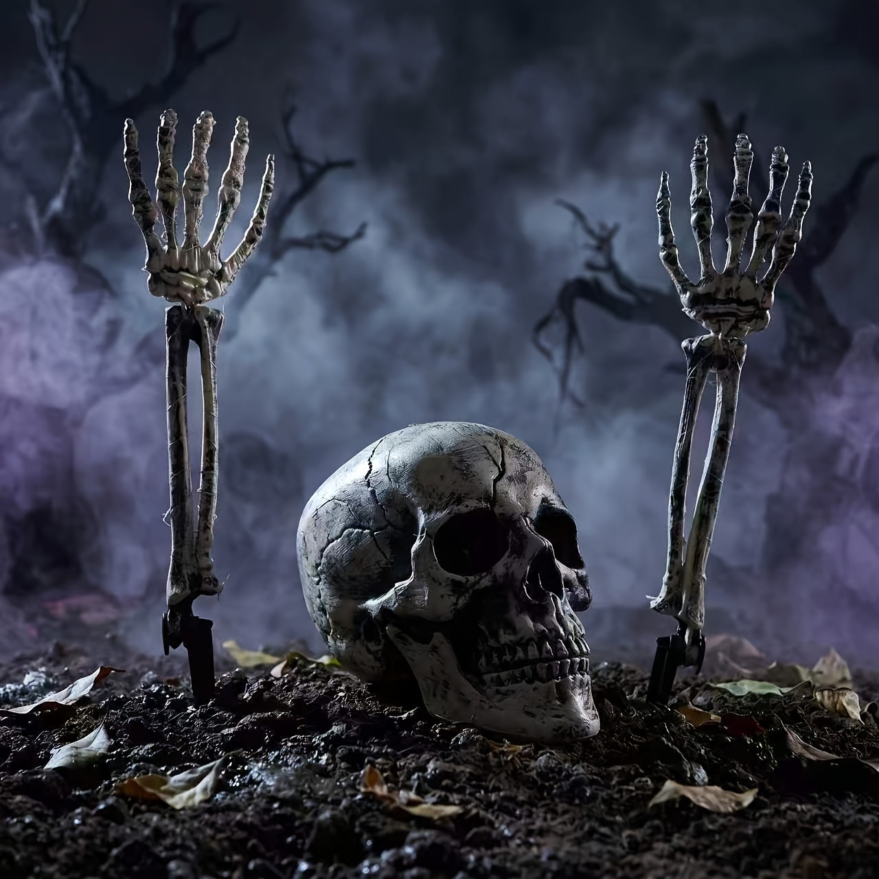 3PCS Halloween Yard Decor Set  - огляд і ціна Halloween Skeleton Decoration