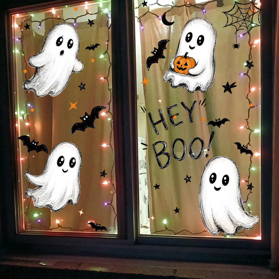 3pcs Halloween Window Decals S - огляд і ціна Spider Web Halloween Decoration