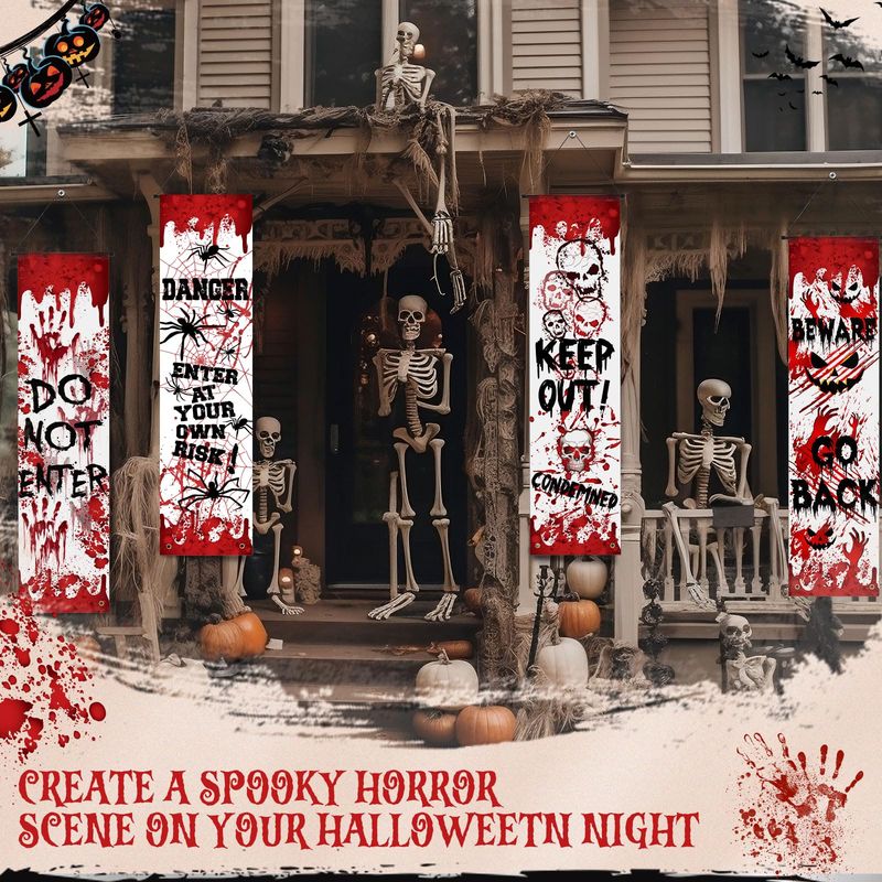 VIKAMA Halloween Porch Door Co - огляд і ціна Halloween Skeleton Decoration