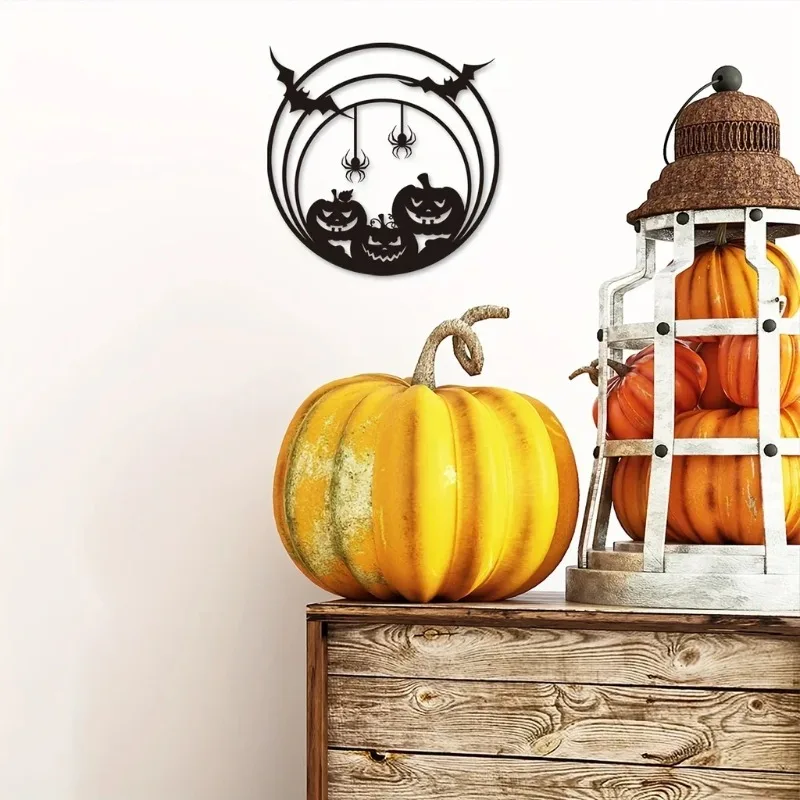 Halloween Metal Wall Art Pumpk - огляд і ціна Spider Web Halloween Decoration