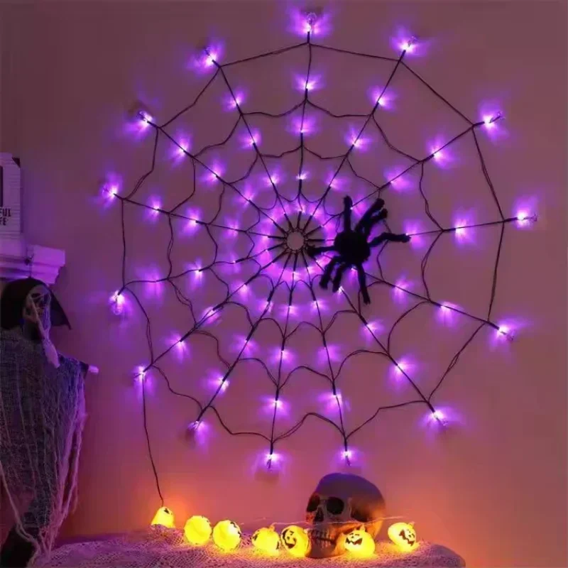 1-4PCS Halloween Spider Web LE - огляд і ціна Halloween Led String Lights Orange
