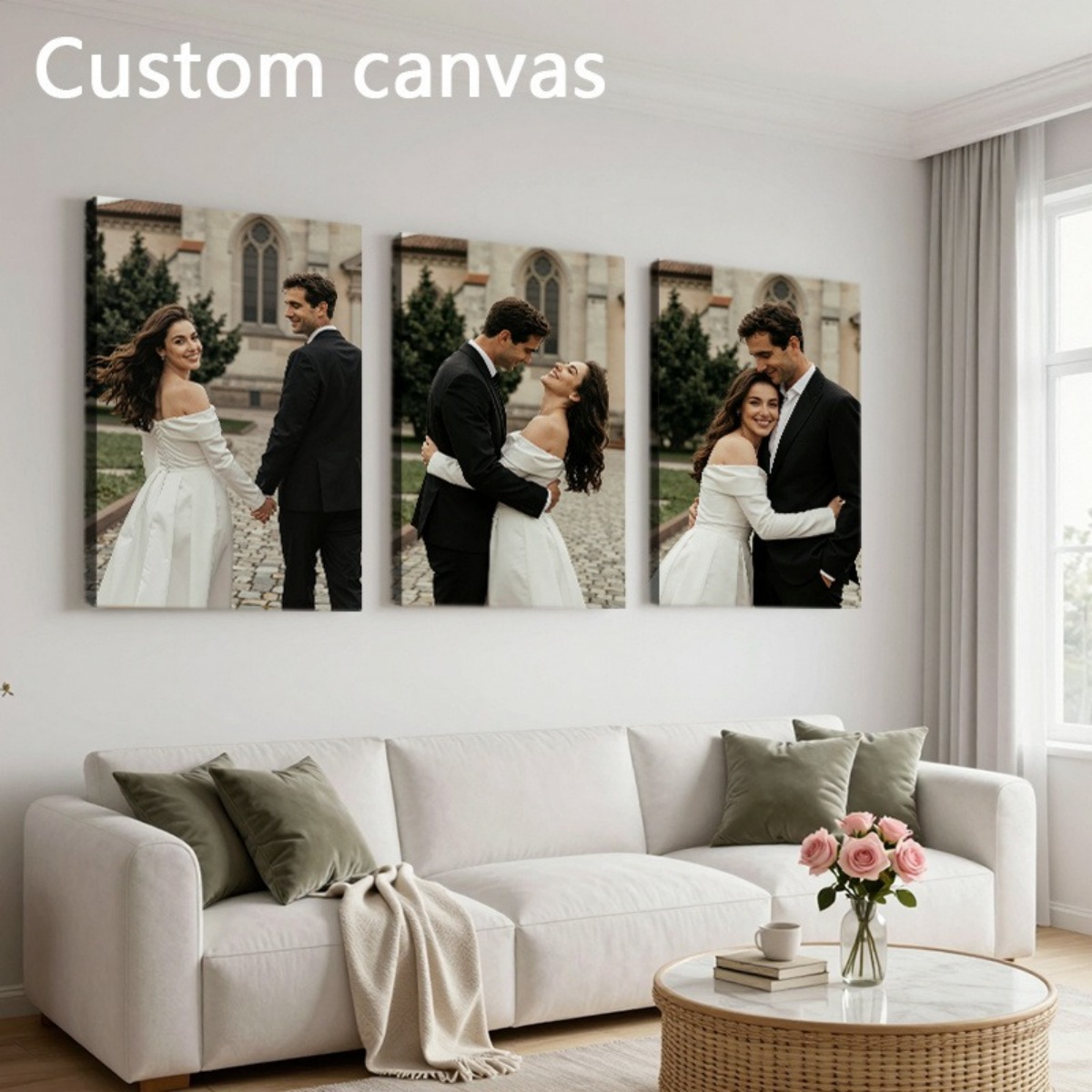 Set of 3 Custom Photo Canvas P - огляд і ціна Halloween Party Supplies
