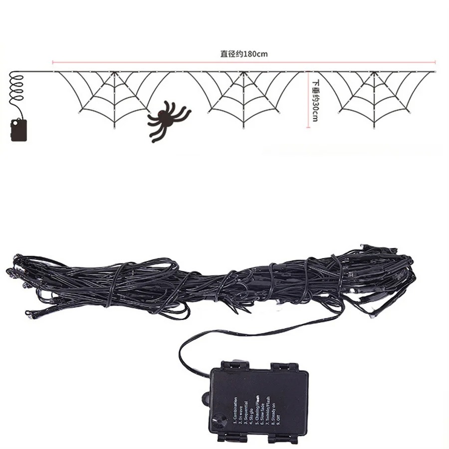 Halloween Spider Web String Li - огляд і ціна Halloween Led String Lights Orange