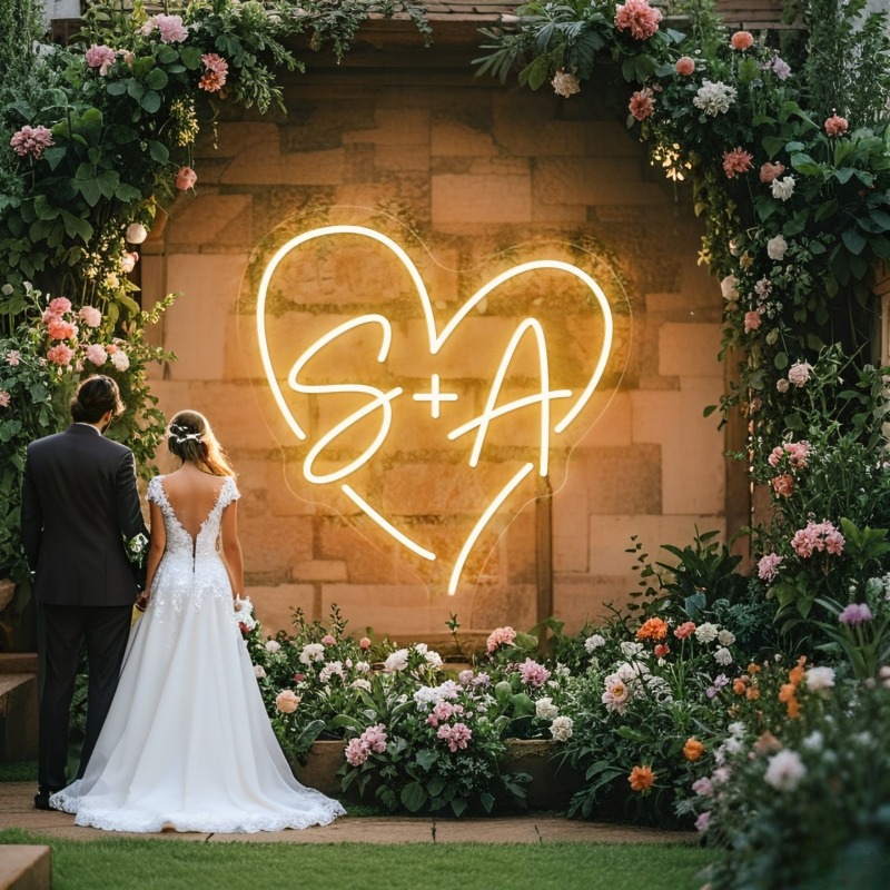 Custom Initials Heart LED Neon - огляд і ціна Halloween Party Supplies
