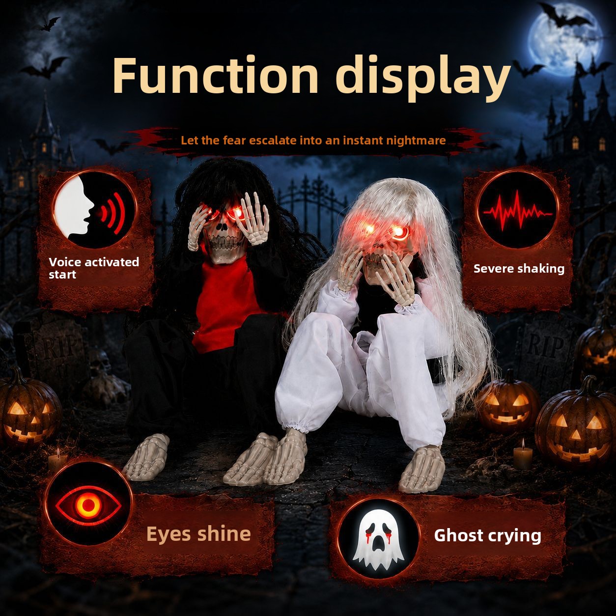 Halloween Outdoor Garden Sitti - огляд і ціна Halloween Skeleton Decoration