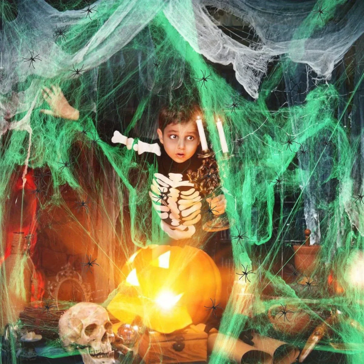 1-20PCS Halloween Decoration S - огляд і ціна Spider Web Halloween Decoration