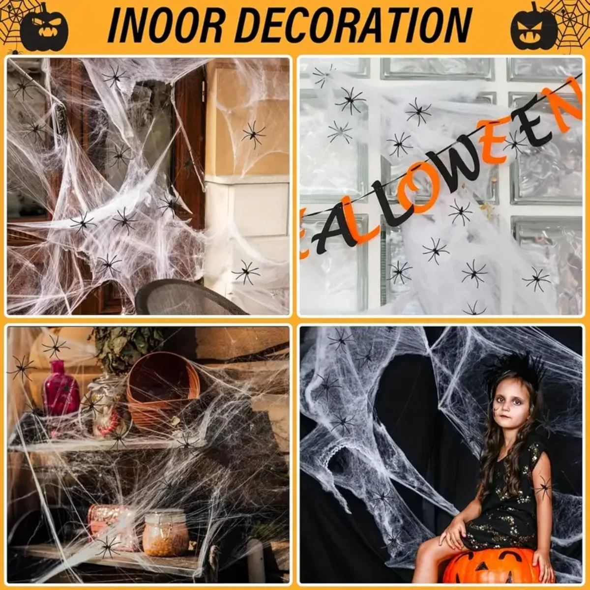 1-20PCS Halloween Decoration S - огляд і ціна Spider Web Halloween Decoration
