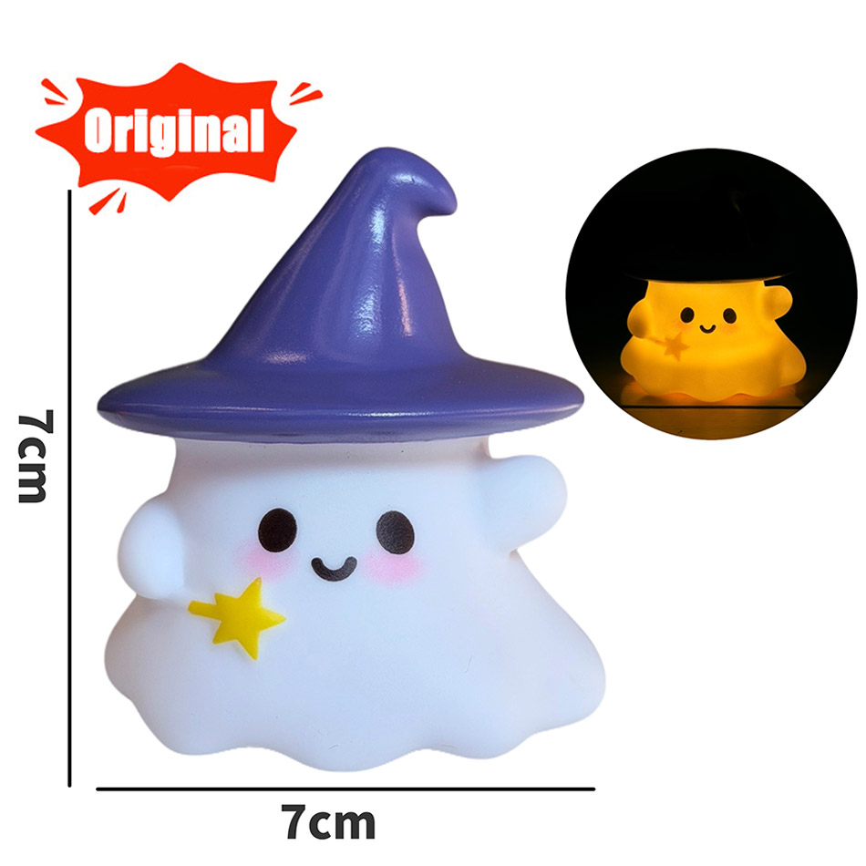 Kawaii Witch Ghost Pumpkin Sil - огляд і ціна Halloween Pumpkin Decor Led