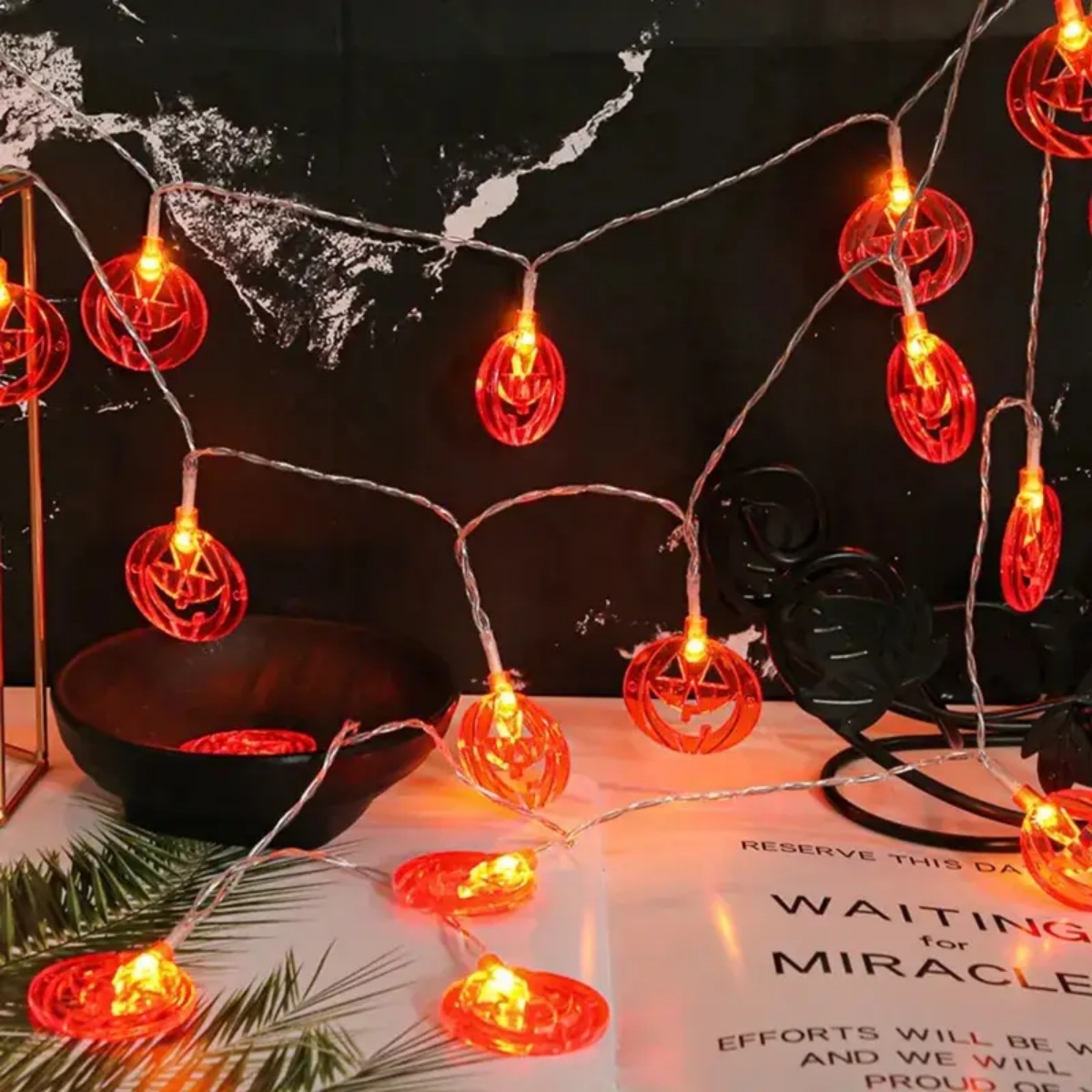 1pc 20LED Orange Flat Hollow H - огляд і ціна Halloween Led String Lights Orange