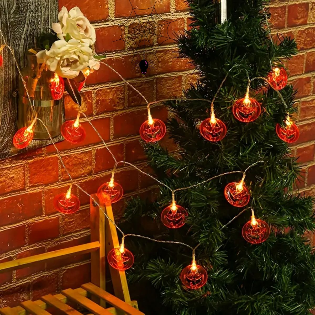 1pc 20LED Orange Flat Hollow H - огляд і ціна Halloween Led String Lights Orange