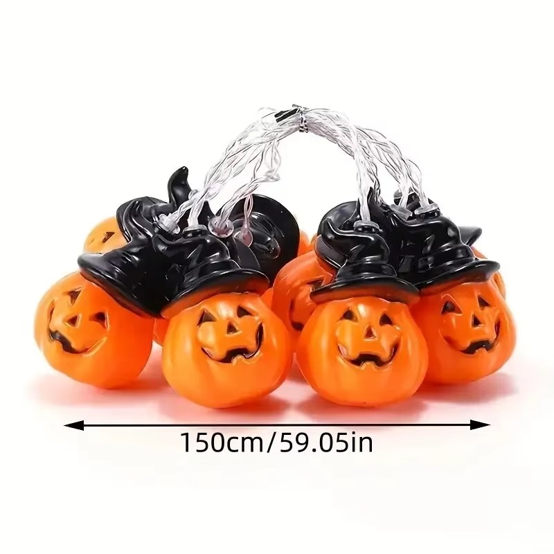 Witch Hat Pumpkin Fairy String - огляд і ціна Halloween Led String Lights Orange