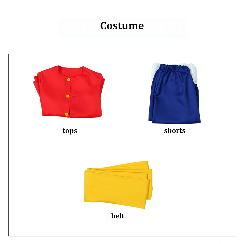 Luffy Cosplay Costume Hat Wig  - огляд і ціна Halloween Costume Kids