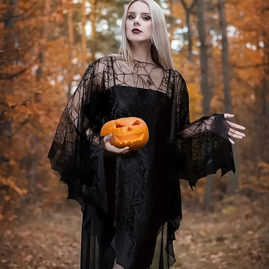 Halloween Spider Web Bat Cloak - огляд і ціна Spider Web Halloween Decoration