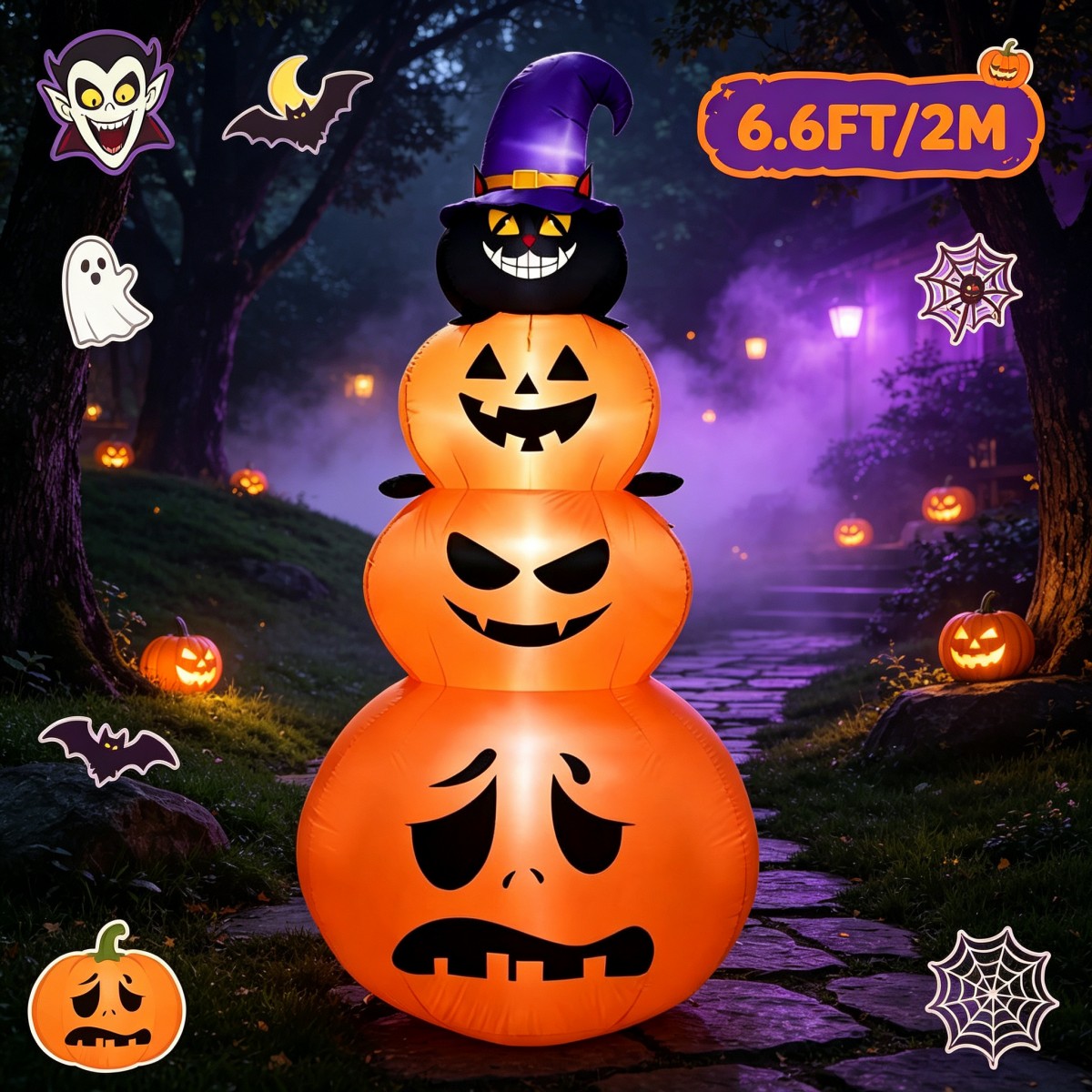 Outdoor Holiday Decorations Ha - огляд і ціна Halloween Pumpkin Decor Led