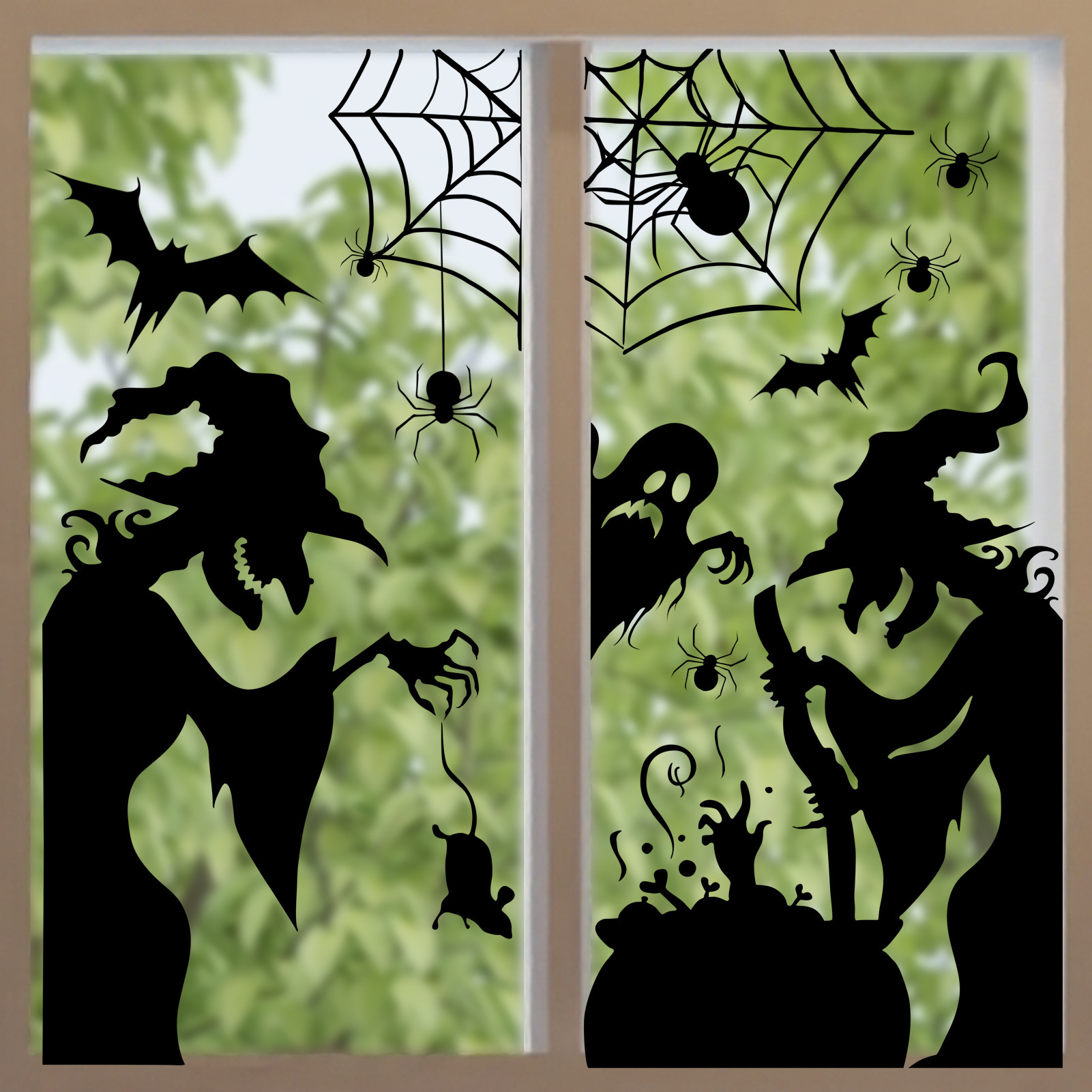 Halloween Electrostatic Window - огляд і ціна Spider Web Halloween Decoration