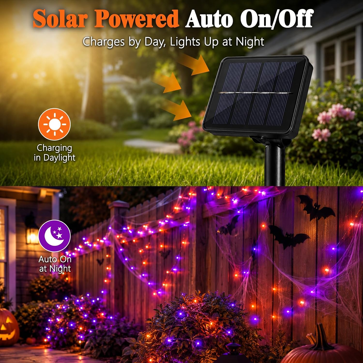 Halloween Solar Copper Wire St - огляд і ціна Halloween Led String Lights Orange