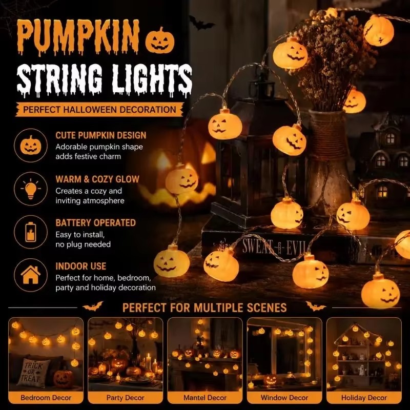 Halloween Pumpkin LED Light St - огляд і ціна Halloween Pumpkin Decor Led