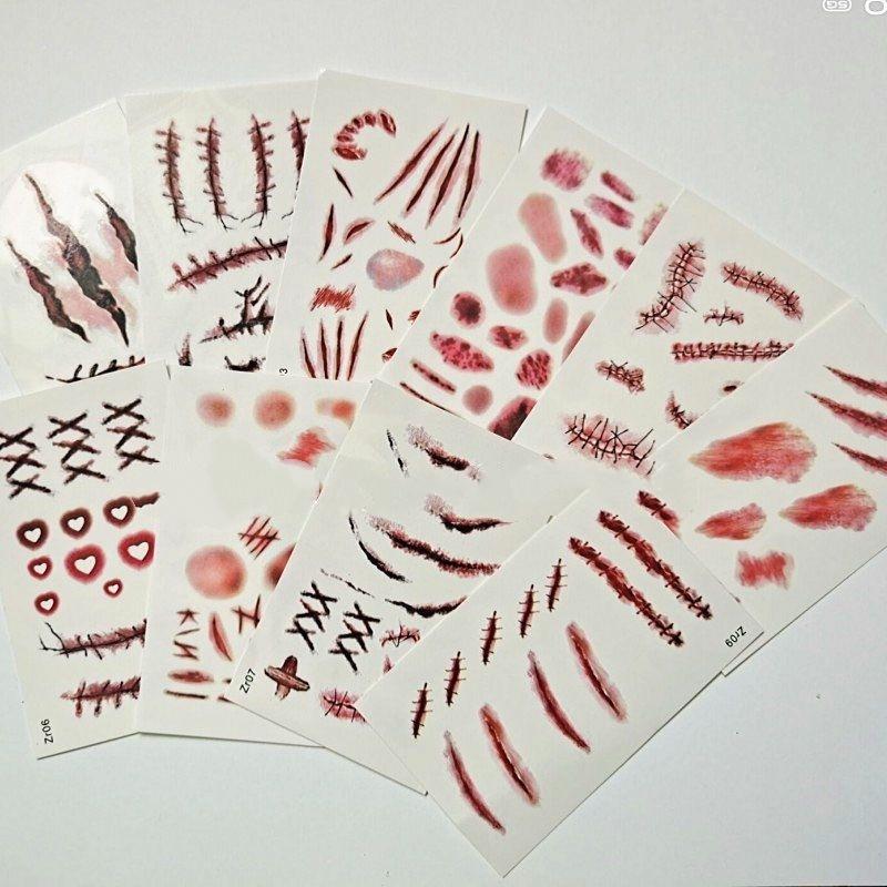 30pcs Halloween Tattoo Sticker - огляд і ціна Spider Web Halloween Decoration