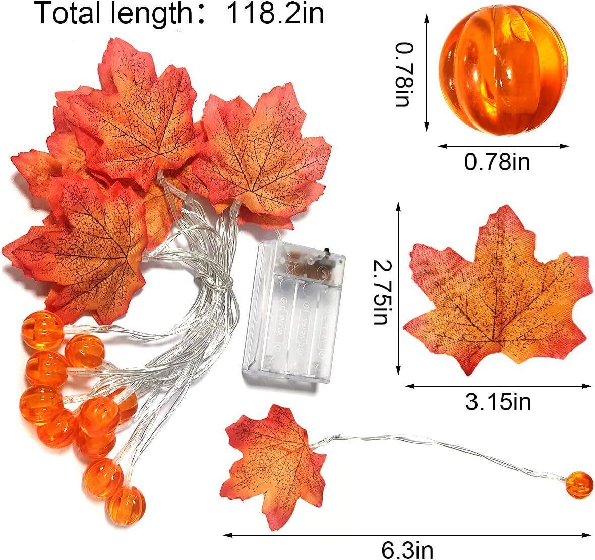 59/118in Halloween Pumpkin Map - огляд і ціна Halloween Led String Lights Orange